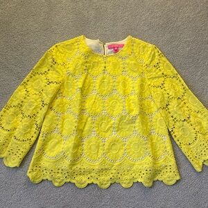 Lilly Pulitzer Size XS Yellow Top